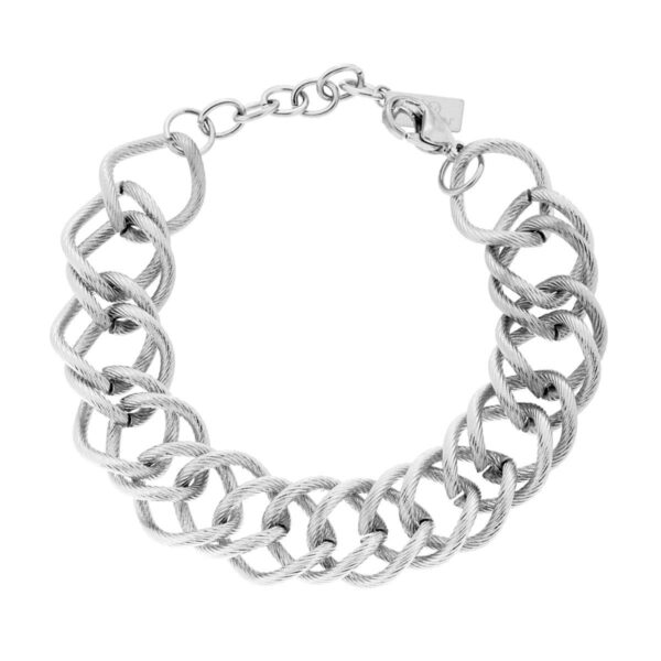 Armband aus gestreifter Stahlkette