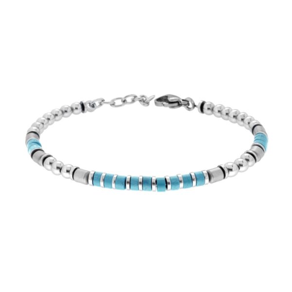 Stahlkettenarmband mit Steinen